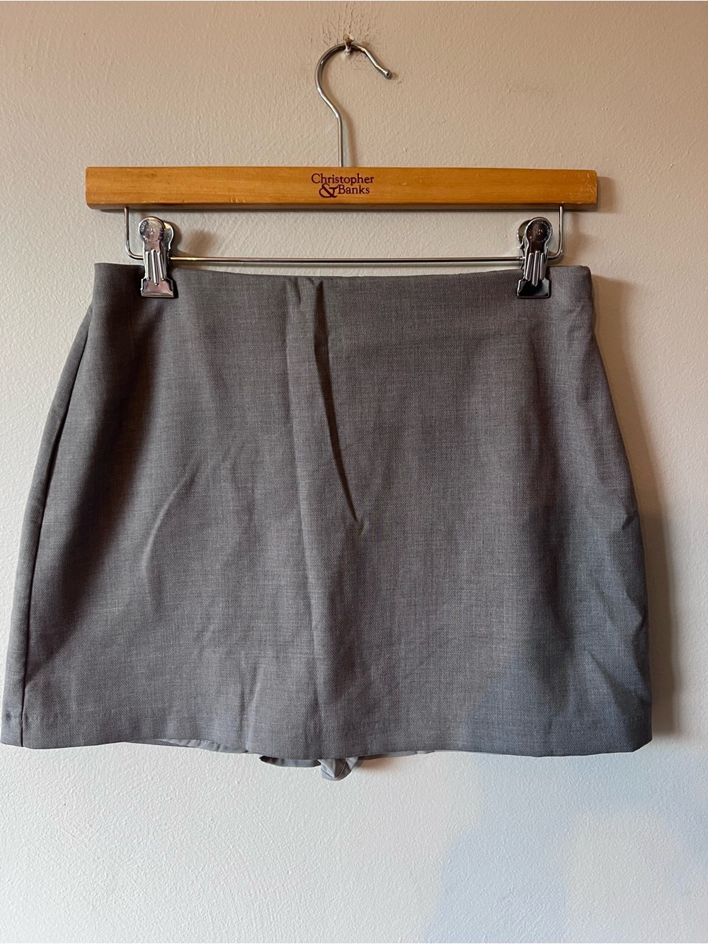 Abercrombie & Fitch Gray Tailored Mini Skirt